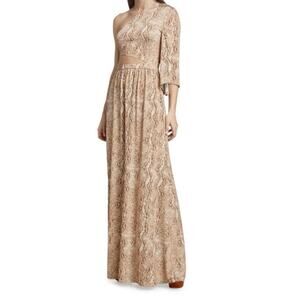 L'Agence dress Fontana cutout maxi brown size 8